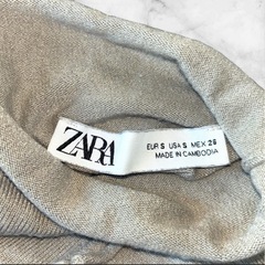 ザラ❤リブ切り替えニット タートルネック　トップス　レディースの画像