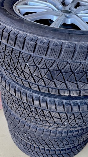 シーズン突入！トヨタ ハリアー SUV 車など 225/65R17 ブリヂストン エコフォルム17in7J+45/ブリザック DM-V2 スタッドレス&ホイール4本セット　現状渡し