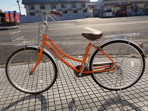 【26インチ自転車】美品❗️変速なし　前後タイヤ新品❗️マルイシ製❗️若林自転車　浜大津店　SALE中❗️
