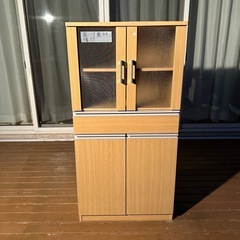 食器棚キッチンボード ベージュ