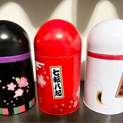 新品招き猫だるま歌舞伎3缶まとめて♪縁起物開運招福億万両　日本土産にもの画像
