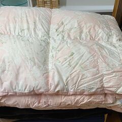 高級　西川の羽毛ふとん　羽毛掛け布団　ダブルサイズ　カバー付き