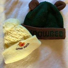 90サイズ　くらいの子に　冬物の帽子