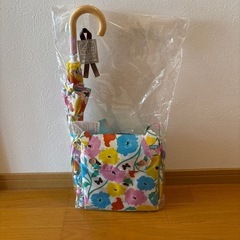 【新品】傘と長靴とポンチョカッパのセットの画像