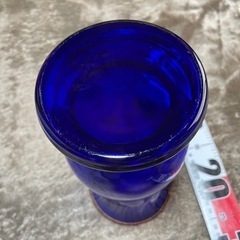 ボヘミアンガラス 青い花瓶 Vase blueの画像