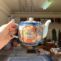 有田焼　金彩　茶漉し急須　　ティーポット　水やり　ジョウロ　レト...