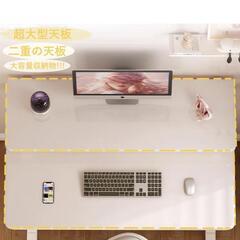 パソコンデスク 机  白 幅80cm×奥行50cm 組み立て簡単 収納 在宅勤務の画像