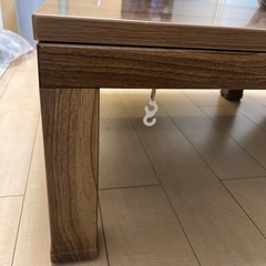 木目調の可愛いローテーブルです✨コタツセット付き！の画像