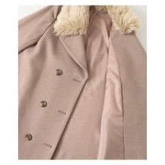 URBAN RESEARCH ROSSO WOMEN ファー衿ダブルコートの画像