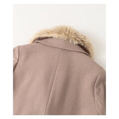 URBAN RESEARCH ROSSO WOMEN ファー衿ダブルコートの画像