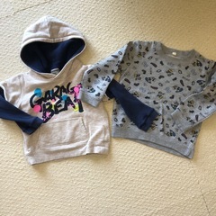 子供服男の子トレーナー90センチ2着セットの画像