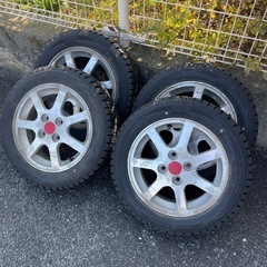 【未使用スタッドレスタイヤ】155/65 R14 ダンロップ W...
