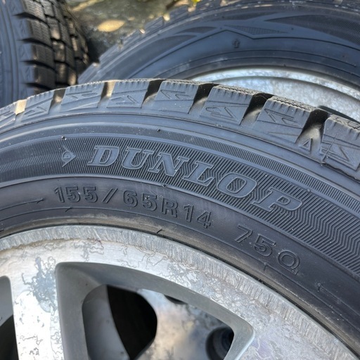 【未使用スタッドレスタイヤ】155/65 R14 ダンロップ WINTER MAXX　軽自動車