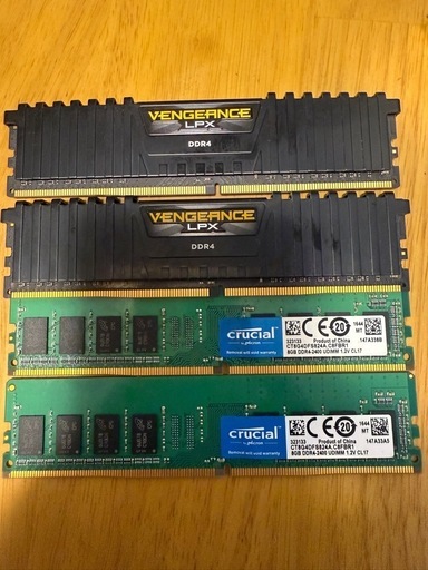 PCメモリ8GB　DDR4 4枚セット