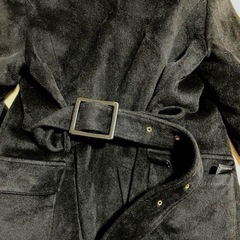 美品🩷未使用　レディース　ファー付き　コート　ブラック　黒の画像