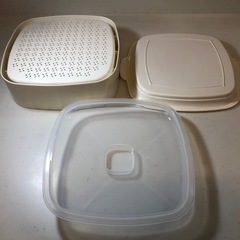 値下げしました　レンジ蒸し器　レンジ調理器具　むし太郎　日本製の画像