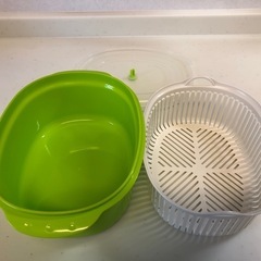 値下げしました　レンジ蒸し器　レンジ調理器具　茹で蒸し工房　日本製の画像