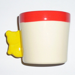 【送料無料】 かわいい クリスマス マスコット コップ ③  HAPPY 子熊の取っ手ありの画像