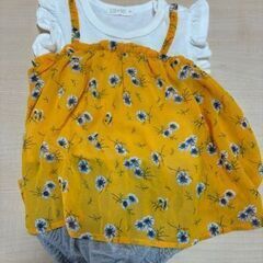 BLINK BABY(オレンジ花柄)　80㎝の画像