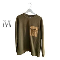 H&M メンズ オリーブグリーン Mサイズ ニット