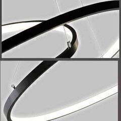 1台10,000円　３台まとめると大特価！！25,000円！LED ペンダントライト 天井照明 リビング 吹き抜け 店舗オフィス  三環 80+60+40cm(黒）　の画像