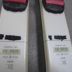 130cm ジュニアカービングスキー ロシニョール FunGirl ビンディング サロモン ポール 3点セット ROSSIGNOL 札幌市 白石店の画像