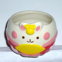 【送料無料】 かわいい クリスマス マスコット コップ ⑥  うさぎさん 取っ手なしの画像