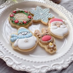 クリスマスアイシングクッキーレッスンの画像