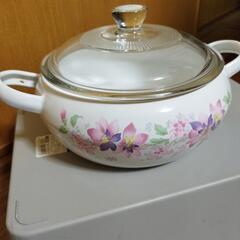 ホーロー　両手鍋　16.5cm