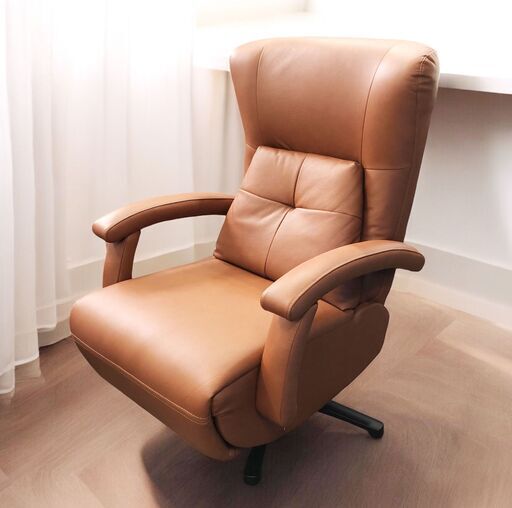 24Y777 ジC YAMADA ヤマダオリジナル 電動パーソナルチェア 電動リクライニングチェア 1人掛け USBポート付 本革 中古品