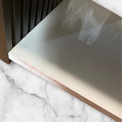 （色素沈着部分を掃除するため削除いたします）ガラスサイドテーブル　テレビ台の画像