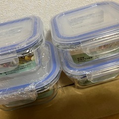 決まりました【本日取りに来てくれる方限定値引き】レッシュ　耐熱ガラス容器4個セットの画像