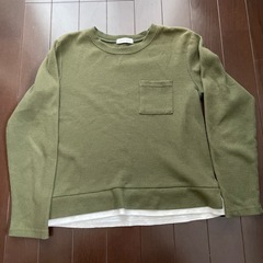 140cm カーキー　シャツ