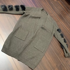 長袖ニットカーディガン