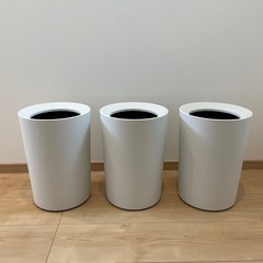 ダストボックス　ホワイト　3つセット　ゴミ箱