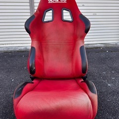 スパルコ セミバケ ドライバー シート 両ダイヤル 赤 