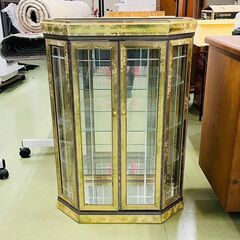 イタリア風 ガラスショーケース 飾り棚 アンティーク ビンテージ...