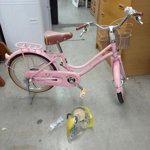 BRIDGESTONE HACCHI 子供用自転車 ピンク 18×1.5HE 適正身長 107cm～123cm 補助輪、取り付け工具付 ブリヂストン 自転車練習