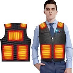 電熱ベスト 加熱ベスト ヒートジャケット Lサイズ + モバイルバッテリーの画像