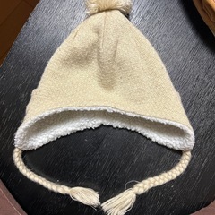 冬帽子　ぼんぼり　三つ編み