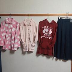 部屋着、長めのパーカー、新品ネイビーワイドパンツ