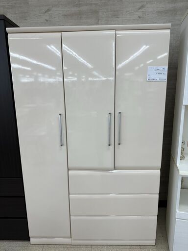 ★ジモティ割あり★  ワードローブ クリーム H190.5×D55.5×W119 クリーニング済み TJ9703