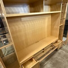 【超美品】松創　MATSUSO　特大サイズテレビボード　戸棚　収納棚　キャビネットバーズアイメープルウッドの画像
