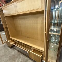 【超美品】松創　MATSUSO　特大サイズテレビボード　戸棚　収納棚　キャビネットバーズアイメープルウッドの画像