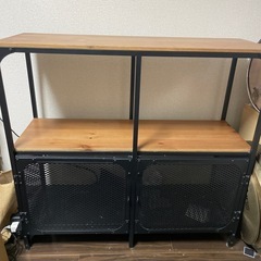 IKEA ウッドアイアン　シェルフ　棚