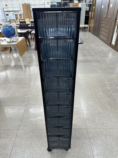 ★ジモティ割あり★  収納ケース 黒 H135.5×D38.5×W24 クリーニング済み TJ9707