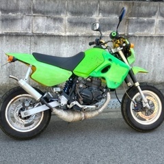 売れました。☆ 快調　カワサキ　ＫＳＲ80 改　タケガワＤＮメーター　ＫＳＲⅡ  ６速　Ｂ２　バッテリー新品　自家混合　自賠責３年付きの画像