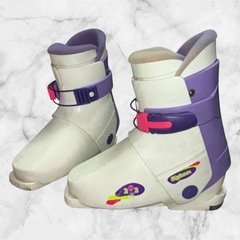 ビッグホーン❤スキー用ブーツ レディース23.0 ホワイト/パープルの画像