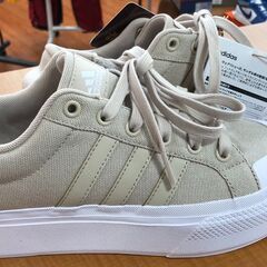 【ジャングルジャングル岸和田店】アディダス BRAVADA 20   PLATFORM    W    IE2   ベージュ   23.5CM 　南大阪 岸和田市 貝塚市 泉佐野市 和泉市 忠岡町 熊取町の画像