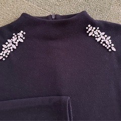 ZARA ビジュー付きニットの画像